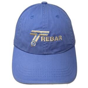 T Rebar Strapback Baseball Cap Blue One Size Adjustable Port Authority Signature